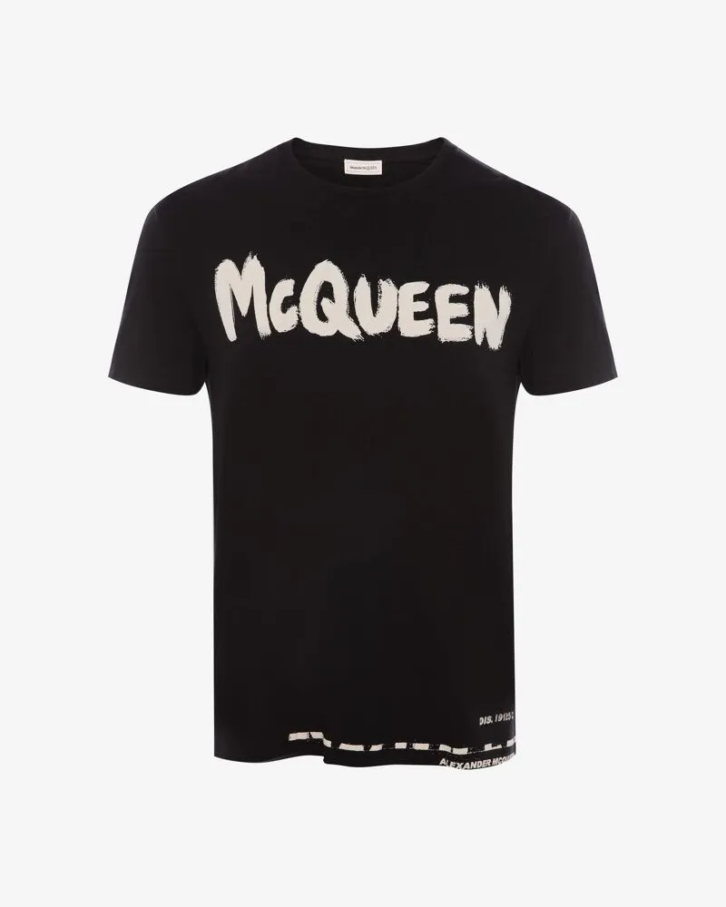 Alexander McQueen T-Shirt McQueen Graffiti Noir