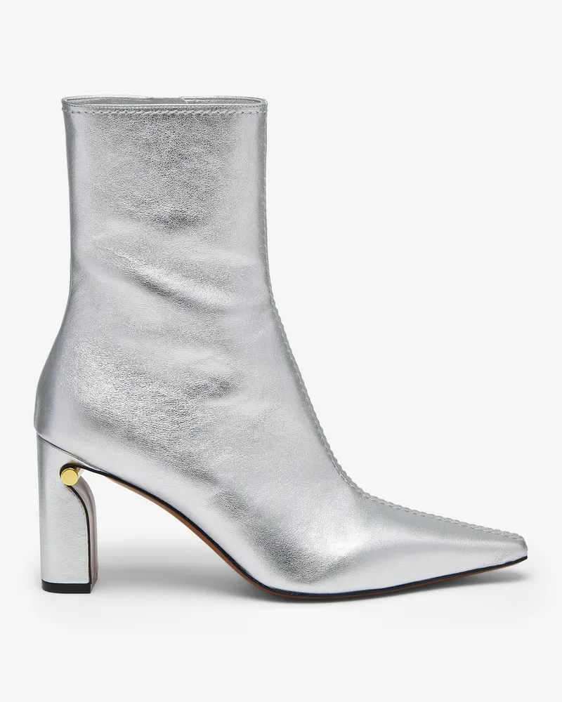 Alexander McQueen T-Bar Ankle Boot - Item 826515WIAGZ1670 Silber