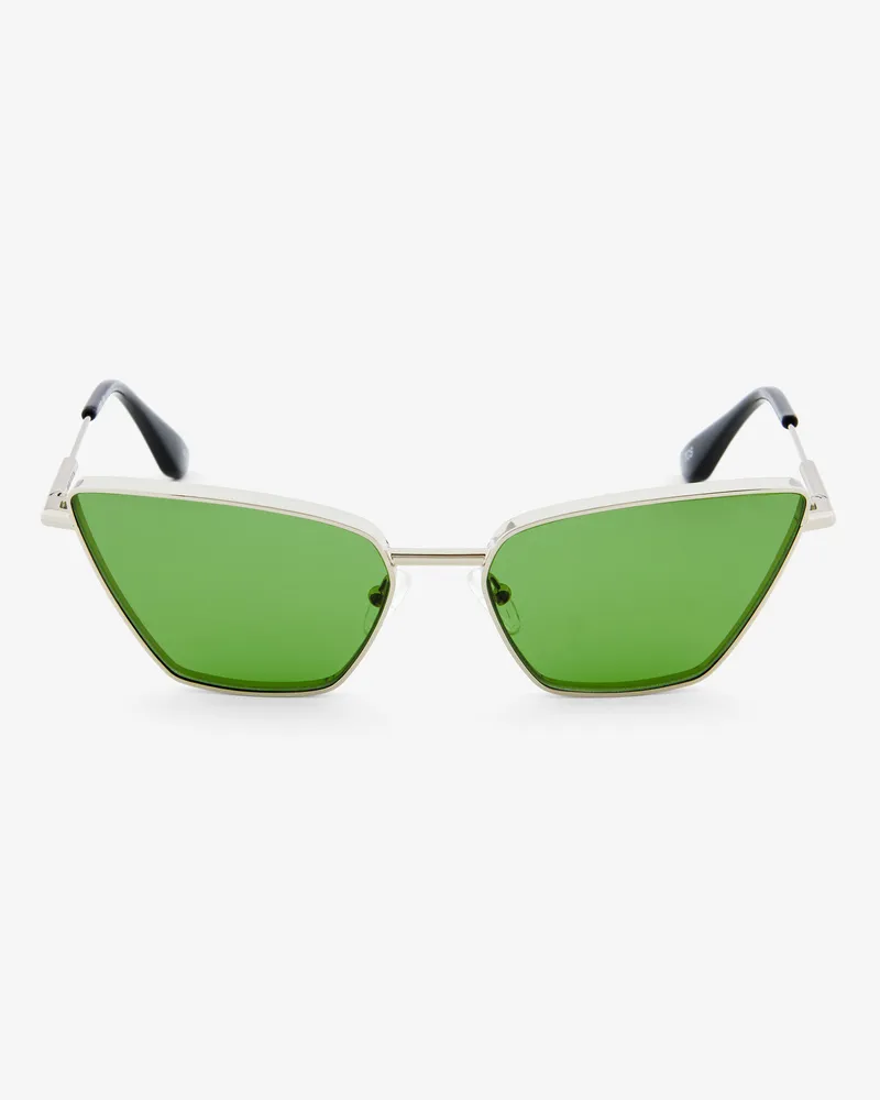 Alexander McQueen Metall T-Bar Katzenaugen-Sonnenbrille - Item 821690I33301684 Silber