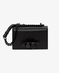 Alexander McQueen Mini-Edelsteintäschchen Schwarz