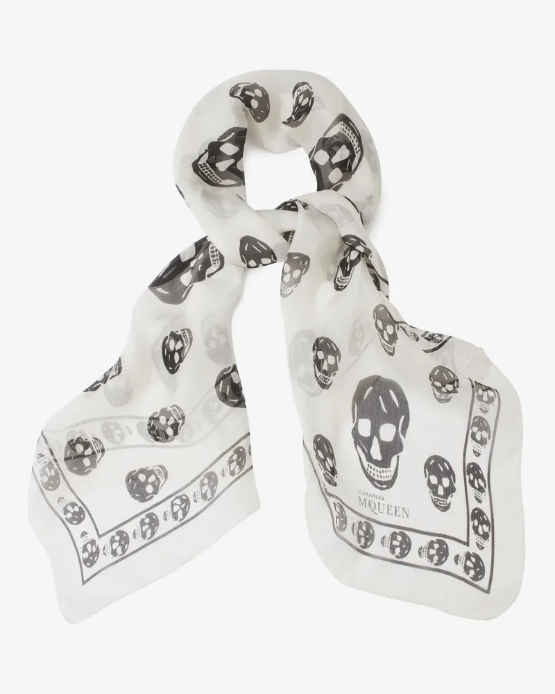 Alexander McQueen Klassischer Pashmina aus Modal mit Skulls - Item 5577173052Q9260 Ivoire