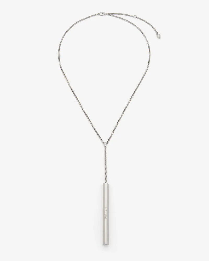 Alexander McQueen T-Bar Kettenhalskette Palladium