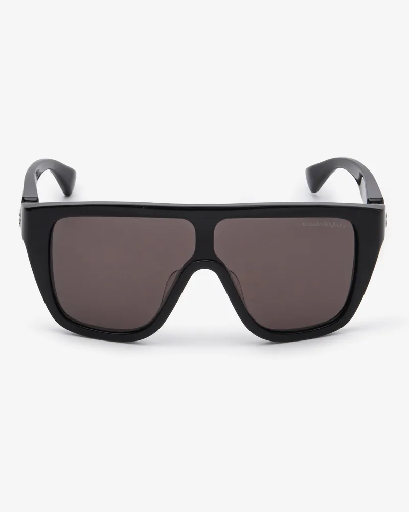 Alexander McQueen Schwebende Skull-Masken-Sonnenbrille Schwarz