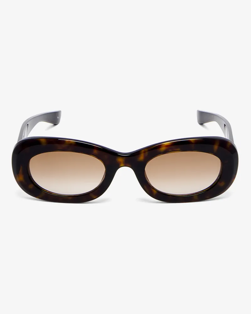 Alexander McQueen McQueen Logo Oval Sunglasses - Item 841891J07492302 Braun