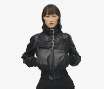 Lederjacke mit Gürteldetail - Item 848211Q5AP41000