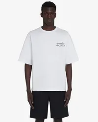 Alexander McQueen T-Shirt mit großem Logo Weiss