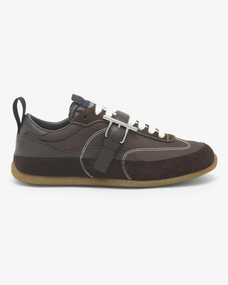 Alexander McQueen Racer T-Bar Sneaker - Item 854018WIAJO2148 Dunkelbraun