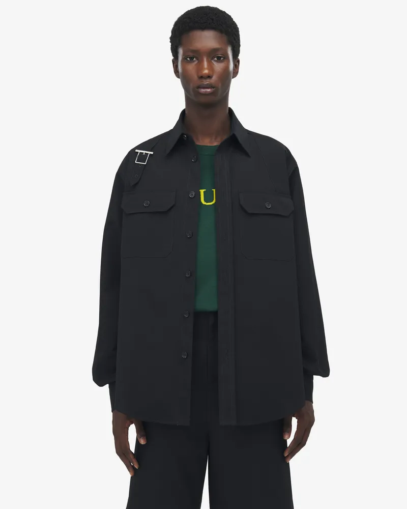 Alexander McQueen Hemdjacke mit T-Bar-Gurt - Item 838500QSAA91000 Schwarz