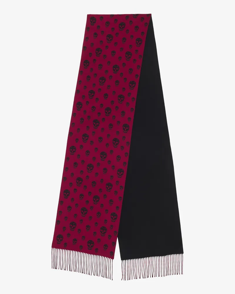 Alexander McQueen Doubleface-Schal mit Skull - Item 8416613641Q6260 Karmin