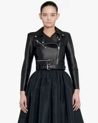 Alexander McQueen Kurze Bikerjacke Schwarz