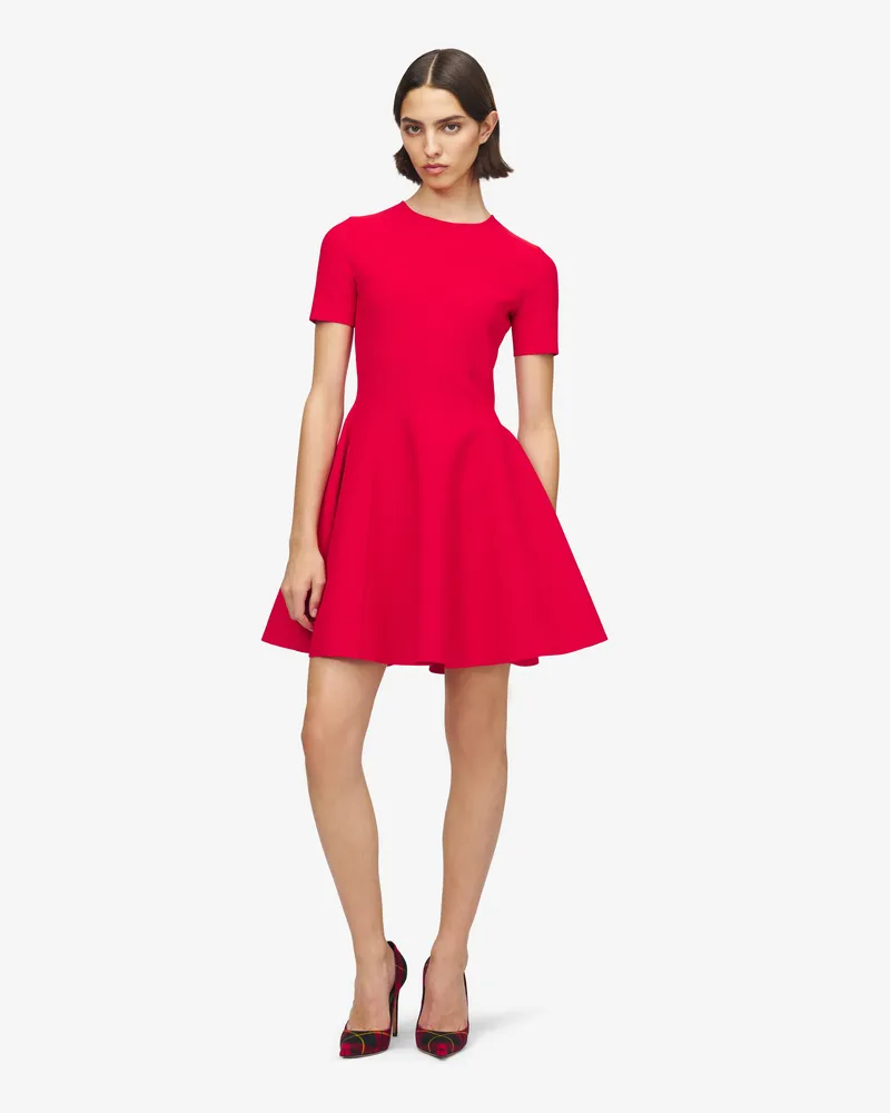 Alexander McQueen Fit-and-Flare-Minikleid - Item 863054Q1BGL6195 Rot