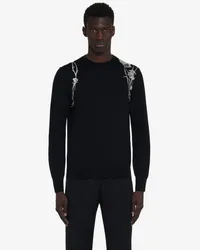 Alexander McQueen Pullover mit Pressed Flower-Gurt Schwarz