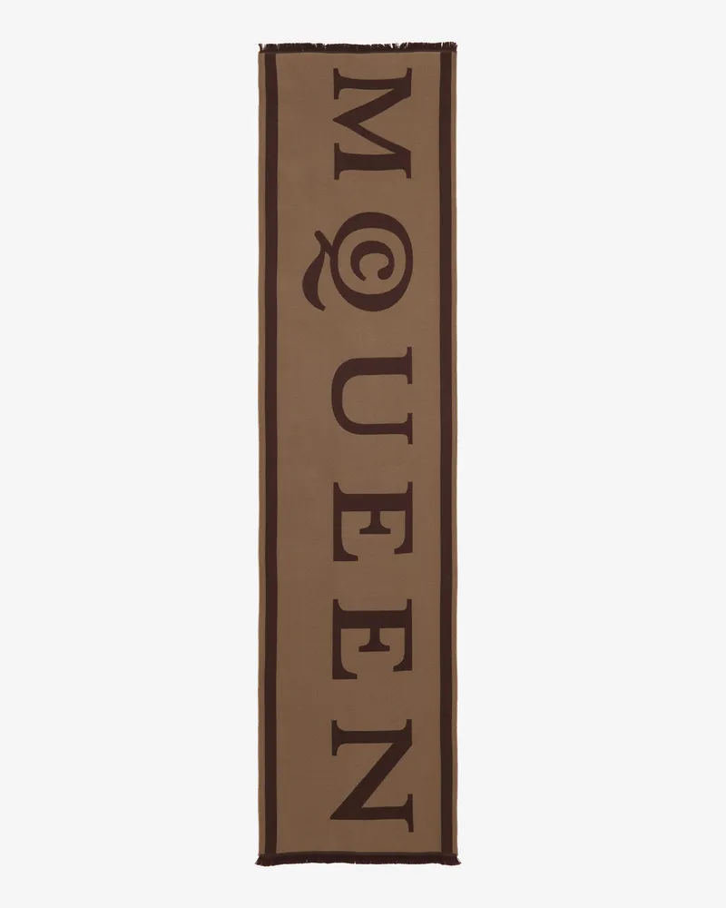 Alexander McQueen McQueen Jacquard-Schal aus Wolle - Item 8566993200Q9873 Nude