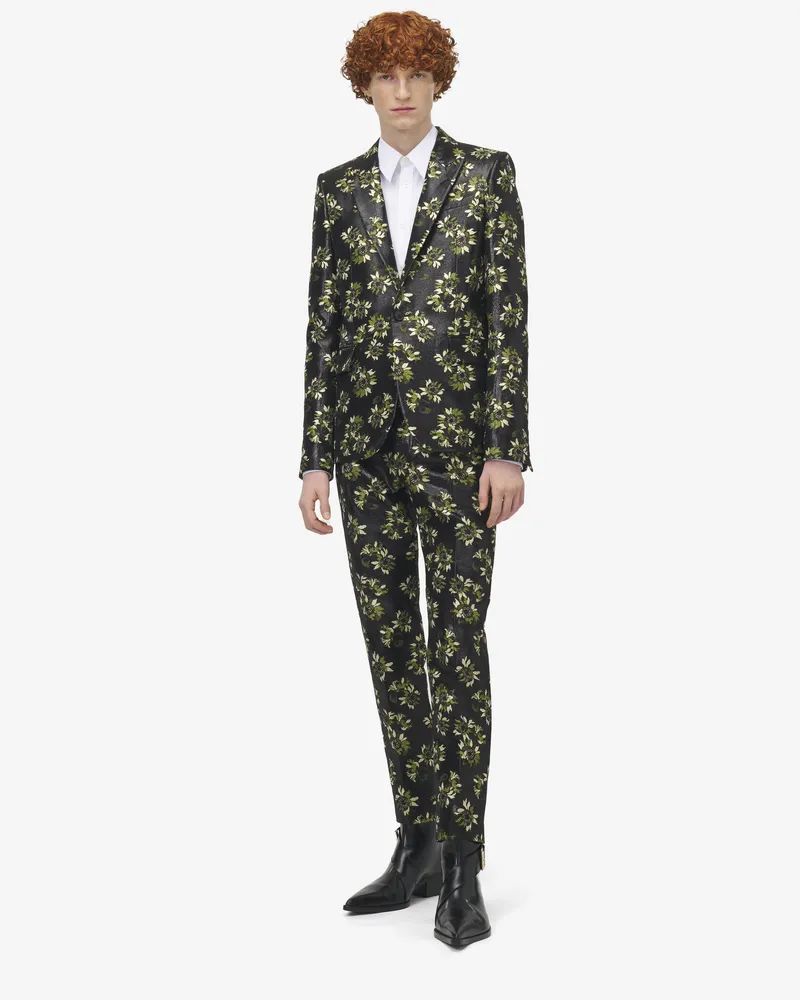 Alexander McQueen Hose aus Sonnenblumen-Jacquard - Item 850534QRACQ1383 Schwarz