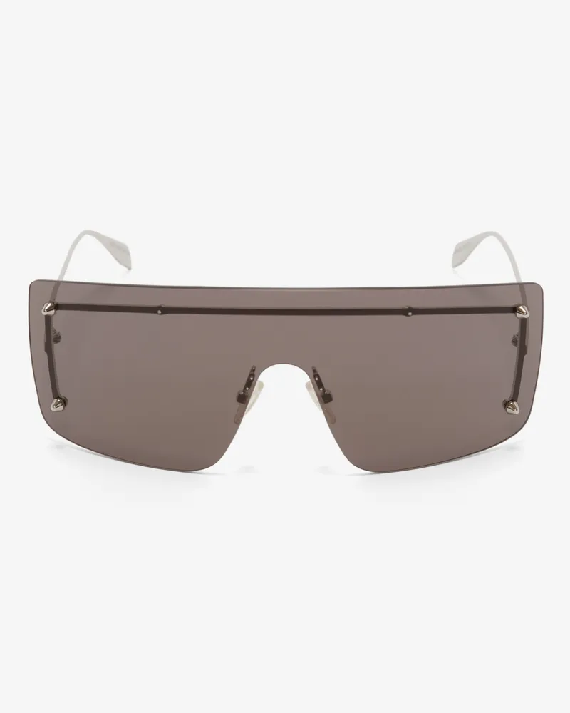 Alexander McQueen Spike Studs Mask Sunglasses Rauch