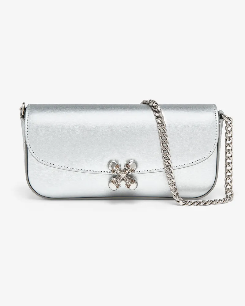 Alexander McQueen Kleine Skull Flower Tasche - Item 85176317HII1402 Silber