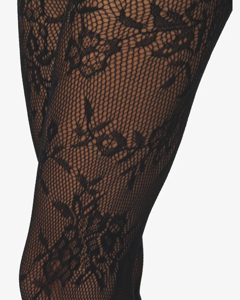 Alexander McQueen Strumpfhose mit floraler Spitze - Item 8467703400Q1000 Schwarz