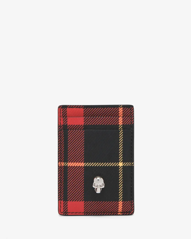 Alexander McQueen Magnetisches Tartan-Kartenetui - Item 8585881MAD38490 Rot