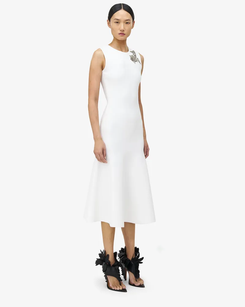 Alexander McQueen Strickkleid mit Banshee-Stickerei - Item 829732Q1BDP9090 Optical