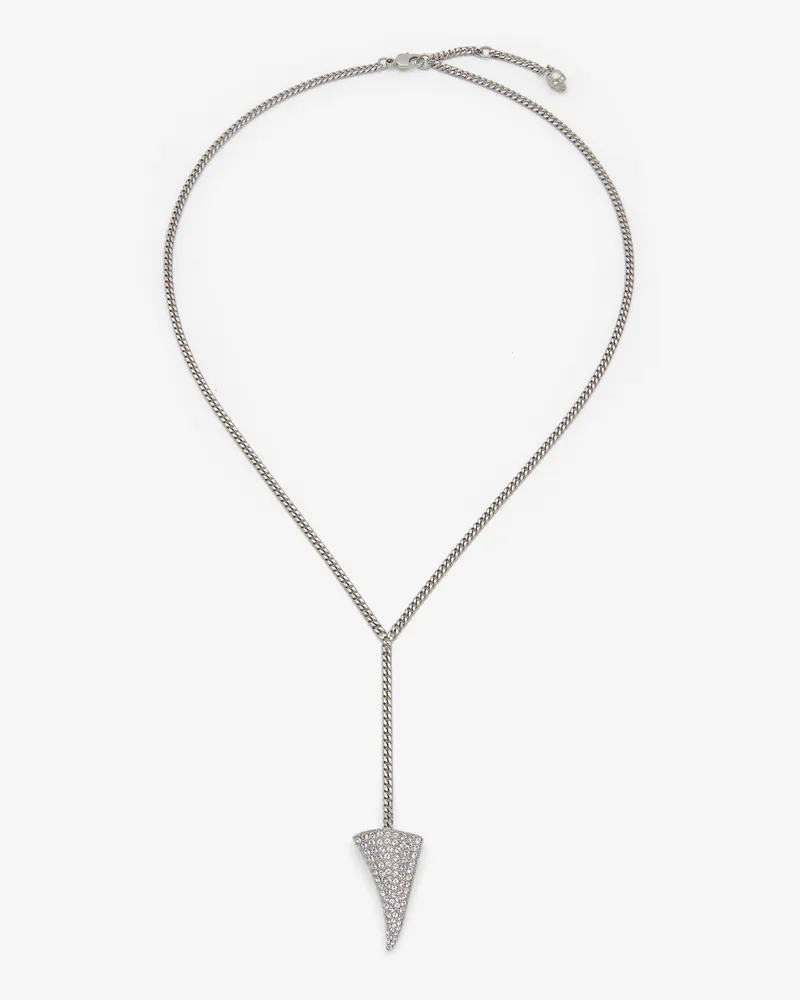 Alexander McQueen Juwelenbesetzte Halskette mit Tiger Claw-Motiv - Item 805716J161N1021 Palladium