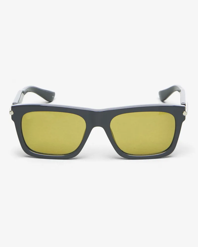 Alexander McQueen Rechteckige City T-Bar Sonnenbrille - Item 821702J07491297 Grau