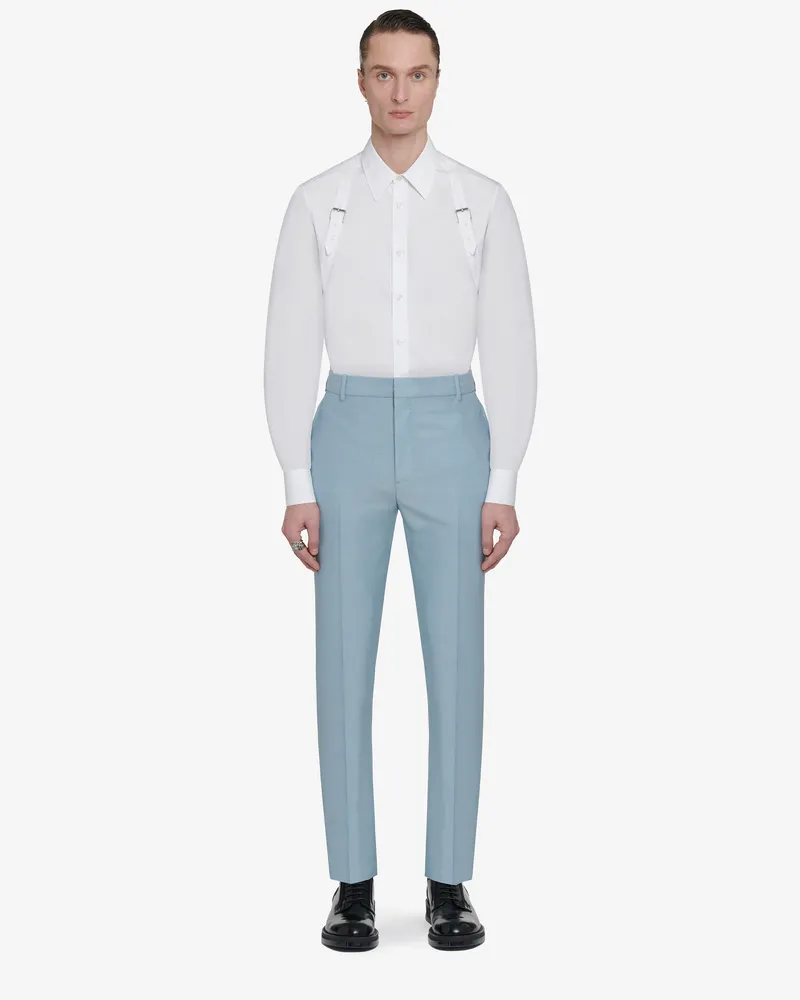 Alexander McQueen Tailoring-Zigarettenhose Hellblau