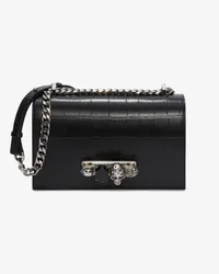 Alexander McQueen Jewelled Satchel Schwarz