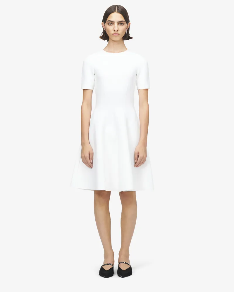 Alexander McQueen Strickkleid Midi-Länge - Item 843509Q1BEY9004 Elfenbeinfarben