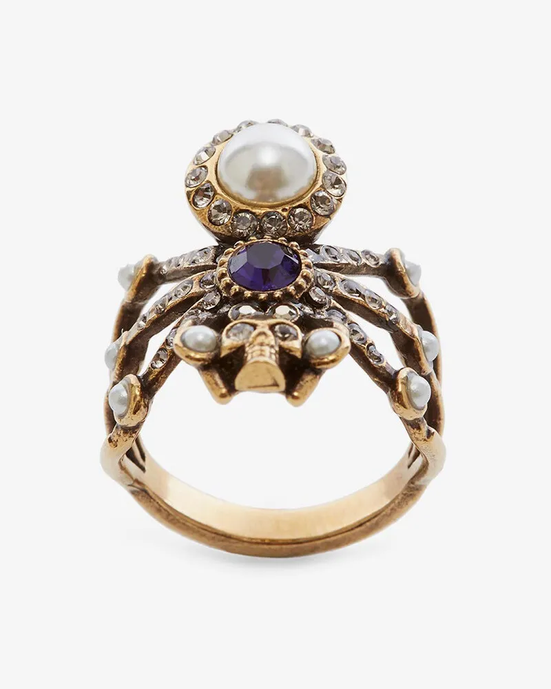 Alexander McQueen Spinnenring - Item 569675J160T8690 Antikgold