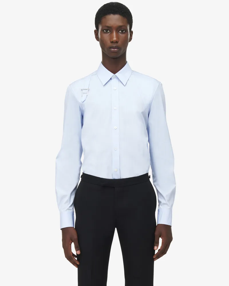 Alexander McQueen Gurt-Hemd mit T-Bar - Item 828259QNAAX4331 Hemd-blau