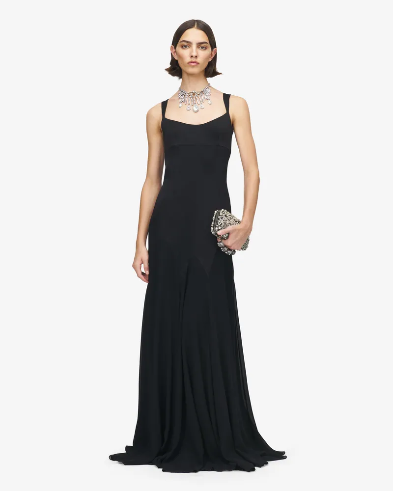 Alexander McQueen Abendkleid aus Satin - Item 852927QEAAL1000 Schwarz