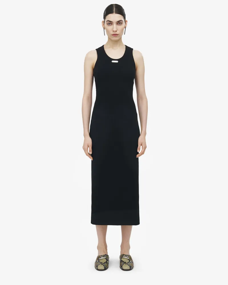Alexander McQueen McQueen Midikleid mit Knopfleiste - Item 833873QLAER1000 Schwarz