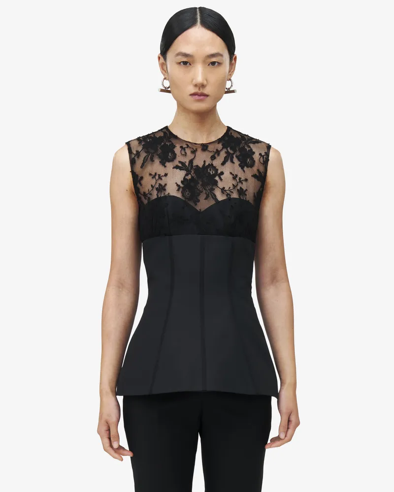 Alexander McQueen Bustier-Top aus Spitze - Item 832038QEAGE1000 Schwarz
