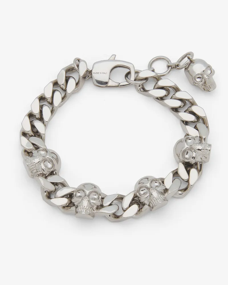 Alexander McQueen Kettenarmband mit Skull - Item 809458J161N0926 Palladium