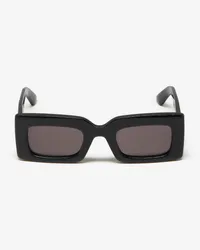 Alexander McQueen Markante rechteckige Sonnenbrille Schwarz