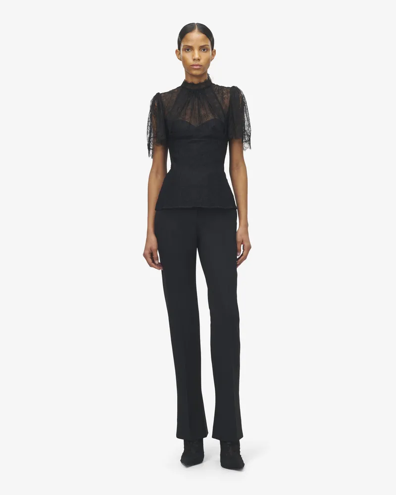 Alexander McQueen Couture-Hose aus Wollgabardine - Item 843646QJAFK1000 Schwarz
