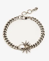 Alexander McQueen Kettenarmband mit Spinne Antiksilber