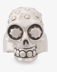 Alexander McQueen Der Knuckle Skull Ring Antiksilber