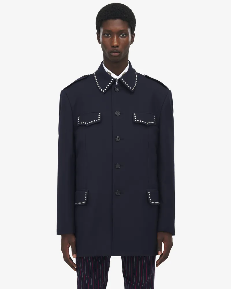 Alexander McQueen Übergroße Militärjacke - Item 826345QUAAC4100 Navy