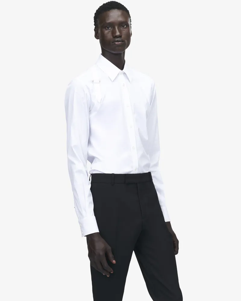 Alexander McQueen Hemd mit Riemen - Item 624753QPN449000 Weiss