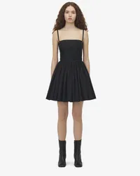 Alexander McQueen Gerafftes Minikleid Schwarz