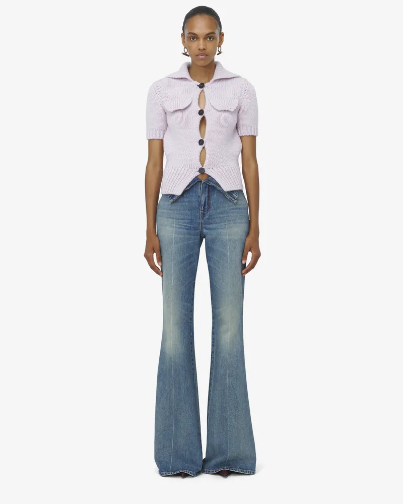 Alexander McQueen Jeans mit umgeschlagener Taille - Item 813252QMACV4315 Stone