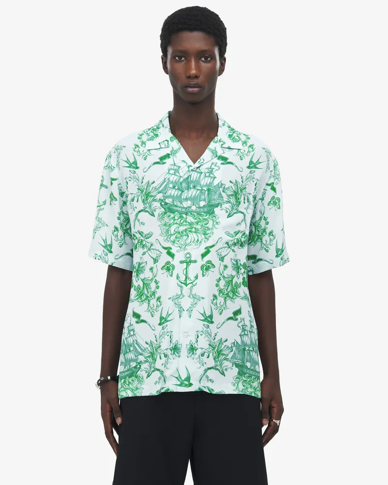 Alexander McQueen Sailor Tattoo Hawaii-Hemd - Item 839283QQAA84353 Blau