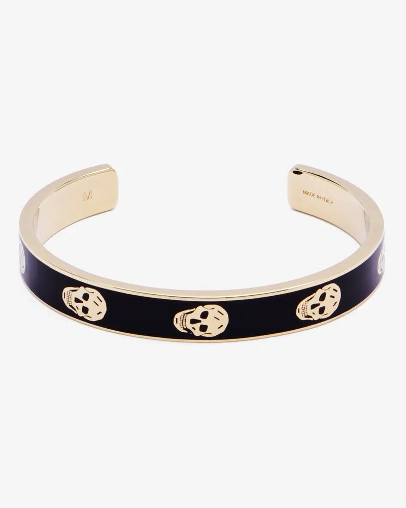 Alexander McQueen Thin Skull Cuff - Item 836596J16SM1053 Schwarz