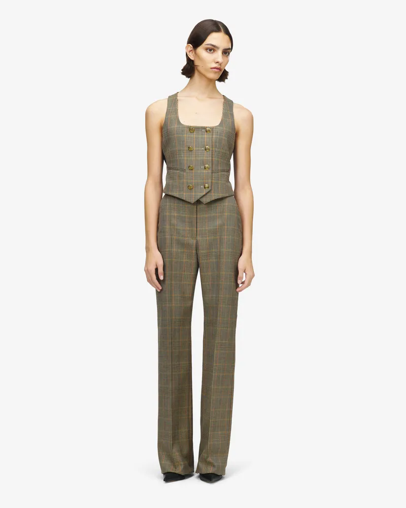 Alexander McQueen Hochtaillierte Country Check Couture-Hose - Item 858535QJAFR9101 Braun