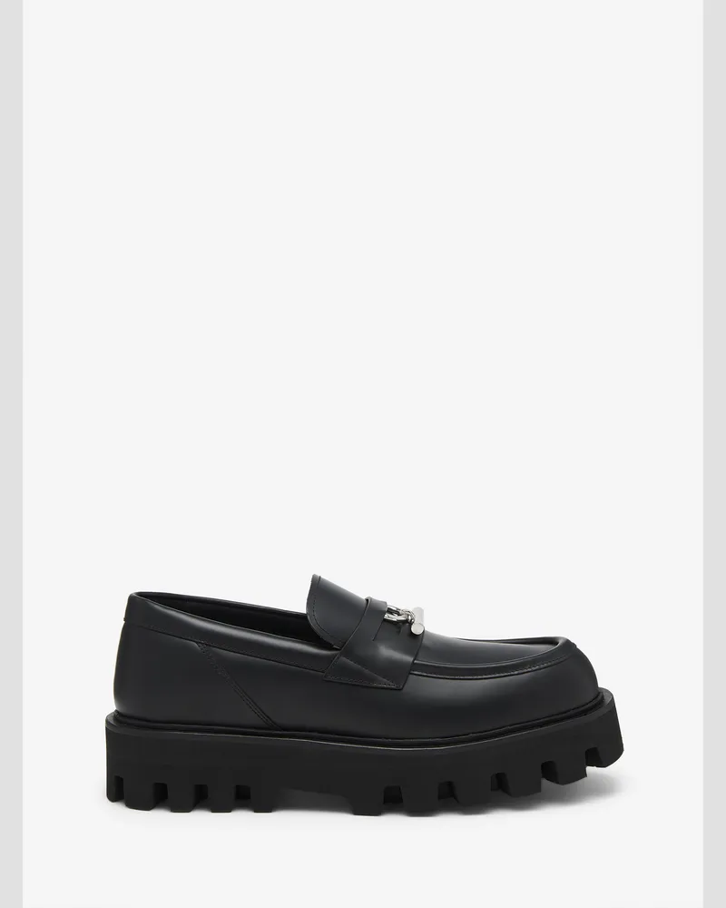 Alexander McQueen T-Bar Parachute Loafer - Item 831193WIAER1064 Schwarz