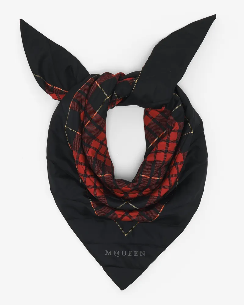 Alexander McQueen Gesteppter Tartan-Schal - Item 8518653001Q1074 Schwarz