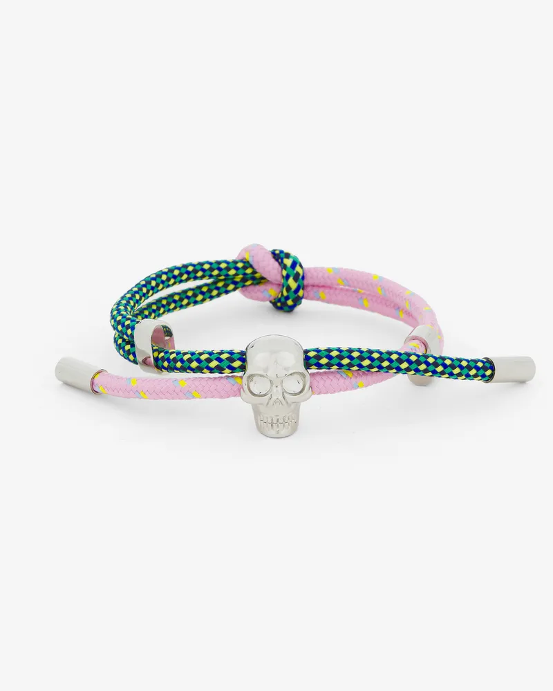 Alexander McQueen Skull Schnurarmband - Item 8371521AAU95840 Grün