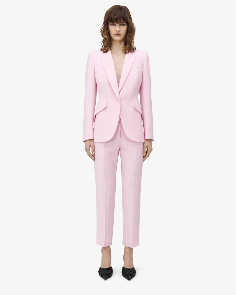 Alexander McQueen Zigarettenhose aus Blatt-Crêpe - Item 830044QEAAA5072 Pink