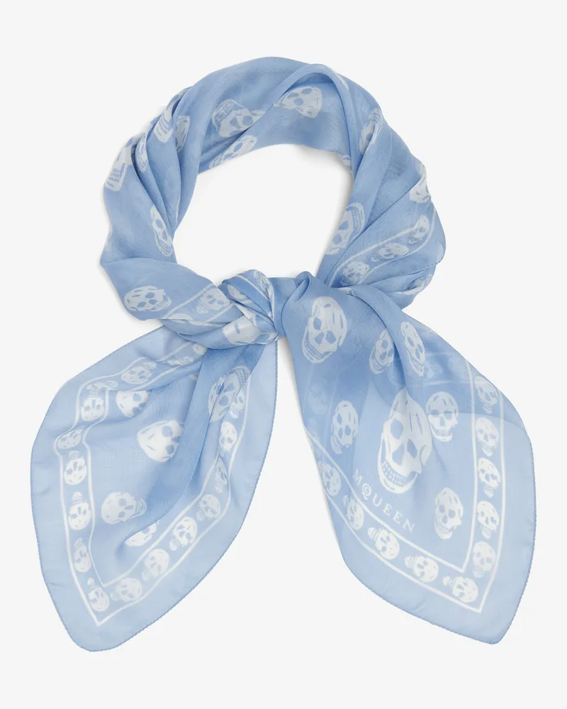Alexander McQueen Klassisches Skull Foulard - Item 8078893052Q4878 Blau